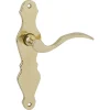 Karwei deurkruk set Lepel ovaal blind schild messing glans