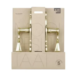 Karwei deurkruk set Lepel ovaal schild sleutelgat 56 mm messing glans