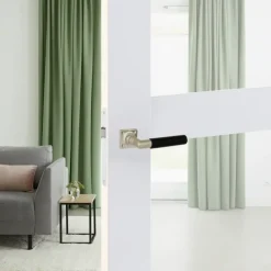 Karwei deurkruk set Lona vierkant rozet RVS look messing