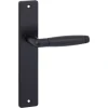 Karwei deurkruk set Lopes recht blind schild zwart messing