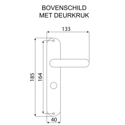 KARWEI deurkrukset L-vorm langschild vrij-bezet 63/8mm aluminium