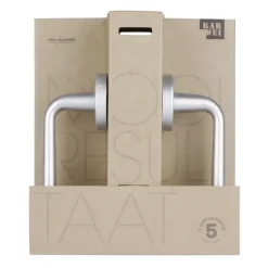 Karwei deurkruk set Spanje rond rozet ANOX aluminium mat