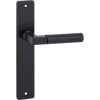 Karwei deurkruk set Stefano recht blind schild zwart aluminium