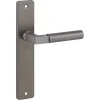 Karwei deurkruk set Stefano recht blind schild messing antiek aluminium