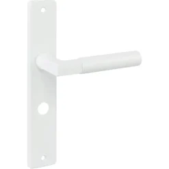 Karwei deurkruk set Stefano recht schild vrij-bezet sluiting 63/8 mm wit aluminium