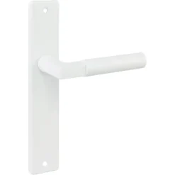 Karwei deurkruk set Stefano recht blind schild wit aluminium