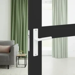 Karwei deurkruk set Stefano recht blind schild wit aluminium