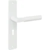 Karwei deurkruk set Stefano recht schild sleutelgat 56 mm wit aluminium