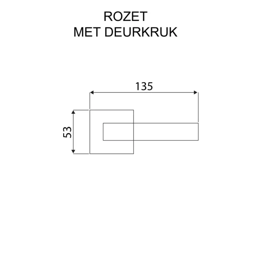Karwei deurkruk set Stefano vierkant rozet wit aluminium