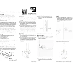 Karwei deurkruk set Valeria rond rozet zwart aluminium