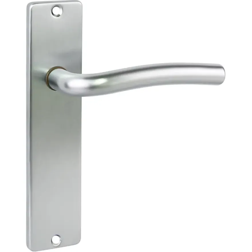 Karwei deurkruk set Wave recht blind schild chroom mat