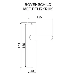 Karwei deurkruk set Wave recht blind schild chroom mat