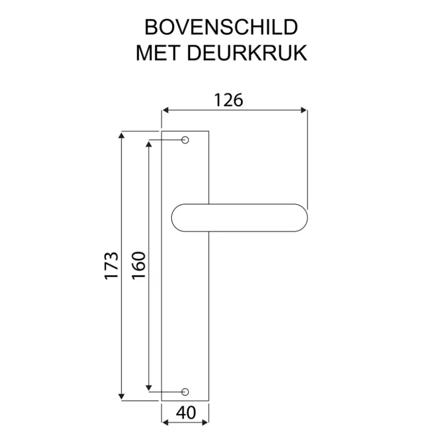Karwei deurkruk set Wave recht blind schild chroom mat