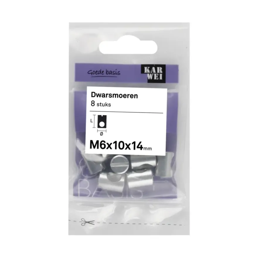 KARWEI dwarsmoer voor m6 bout (8 stuks)