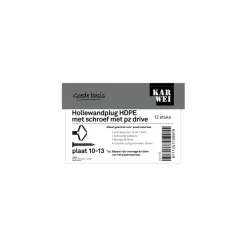 KARWEI Gips holle 10-13mm + uni 4x60mm 12ST