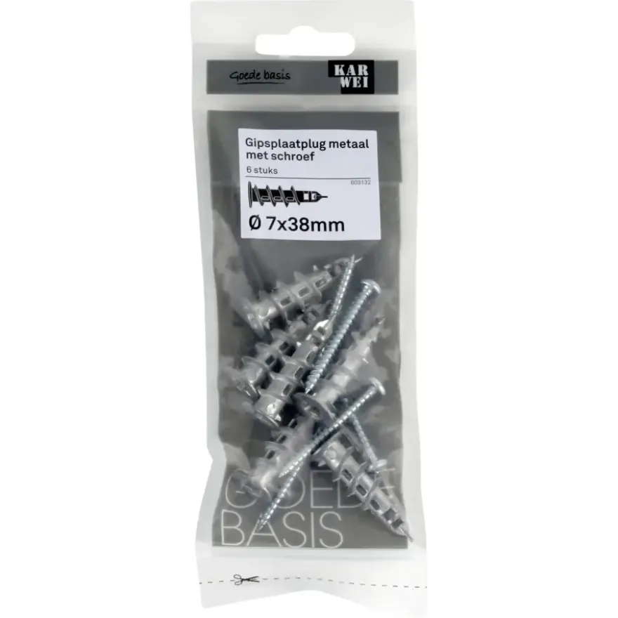 KARWEI gips schr 7x38mm + uni 4x45mm 6ST