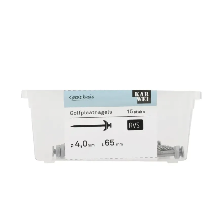 KARWEI golfplaatnagel verzinkt 4x65 mm (15 stuks)