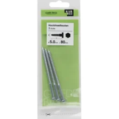 KARWEI houtdraadbout M5x80 mm 3 stuks