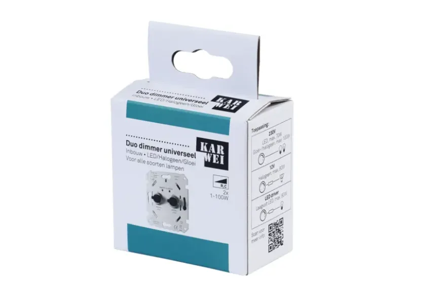 KARWEI inbouw duodimmer LED/SPAAR universeel