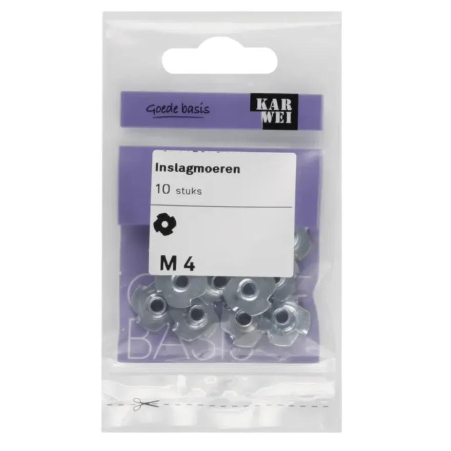 KARWEI inslagmoer M4 (10 stuks)