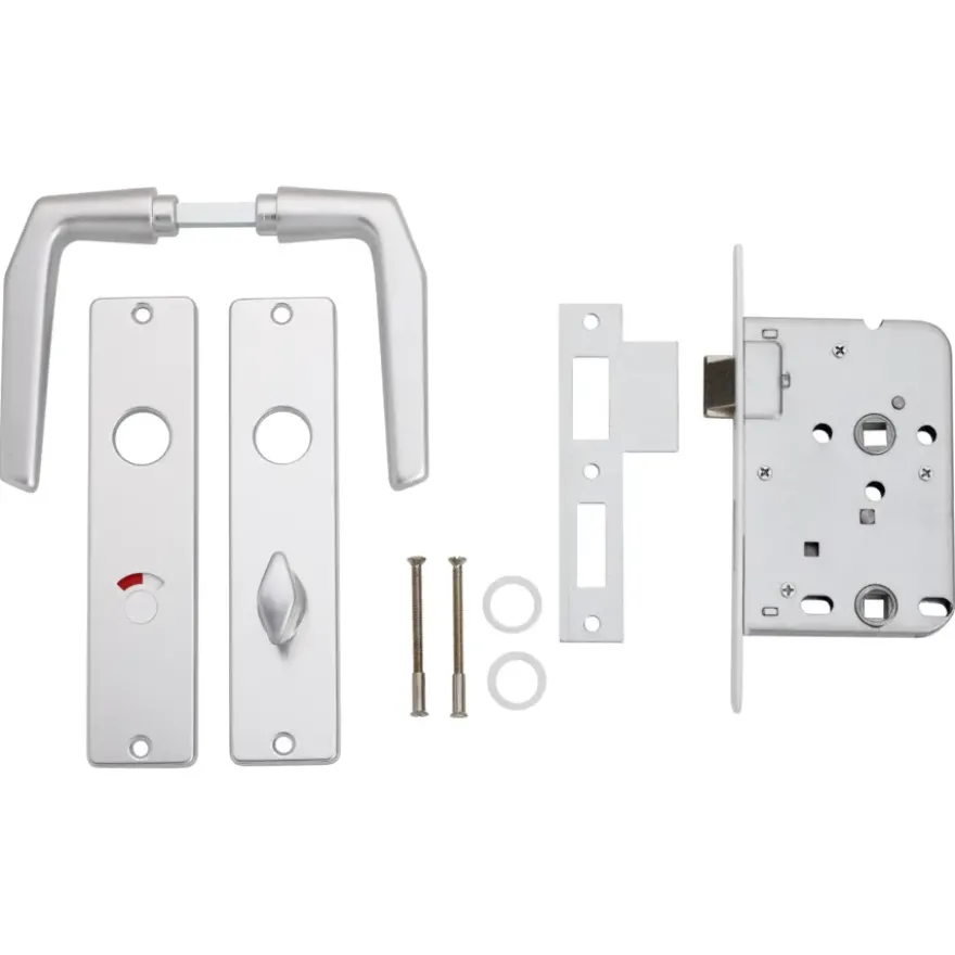 KARWEI insteekslot badkamerslot/wc-slot compleet met deurschild Doorn 50mm PC 63mm