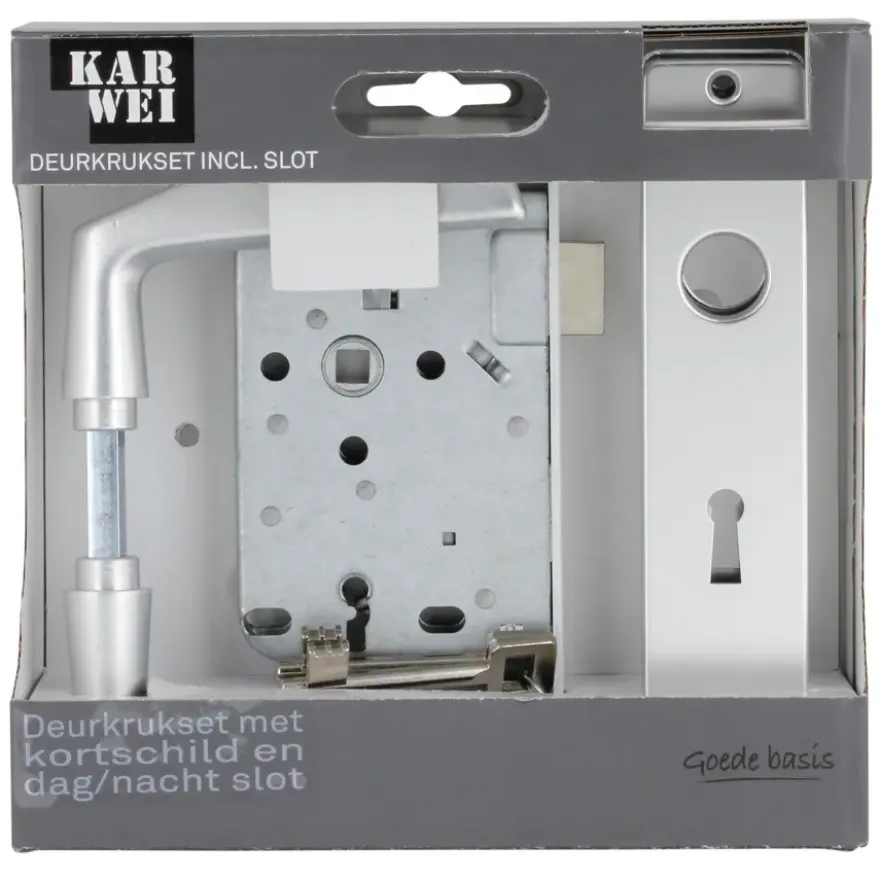 KARWEI insteekslot dag/nachtslot compleet met deurschild Doorn 50mm PC 56mm