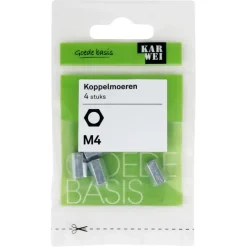 KARWEI koppelmoer M4 (4 stuks)