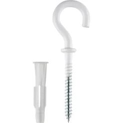 KARWEI kraagplug 6x36mm+schr.haak wit 4,5x65mm 2ST
