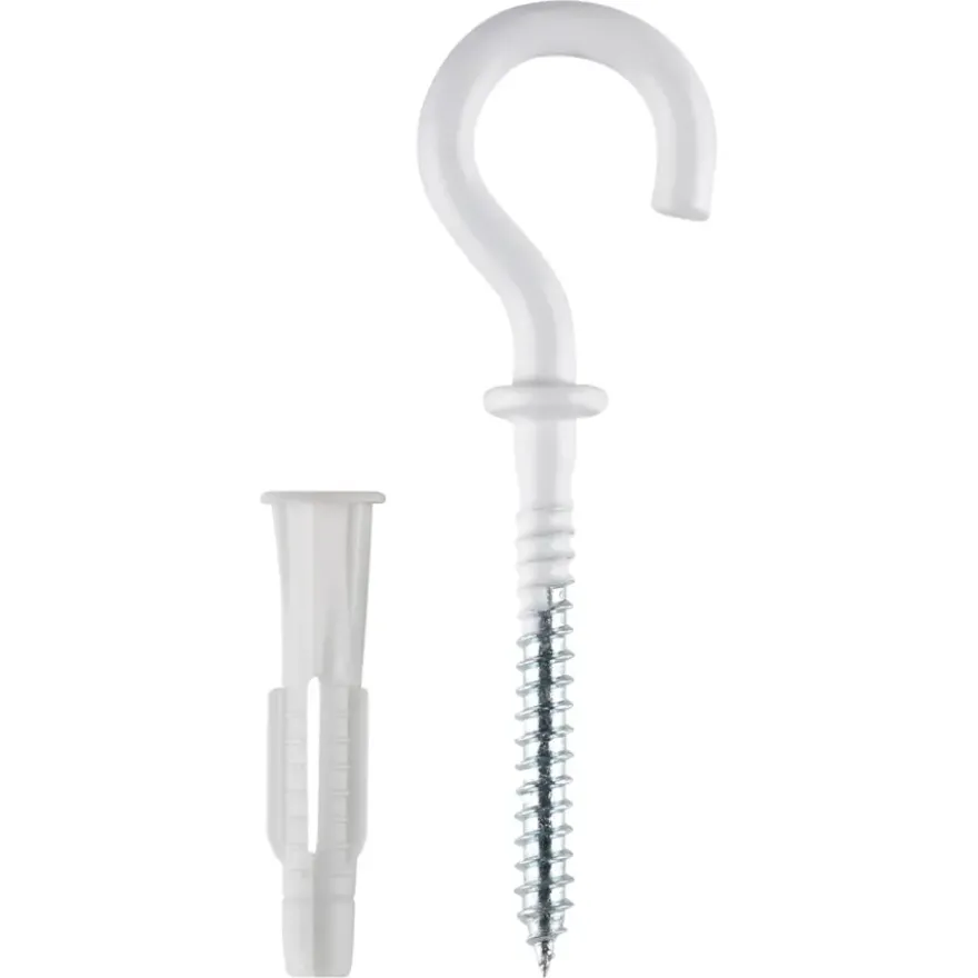 KARWEI kraagplug 6x36mm+schr.haak wit 4,5x65mm 2ST