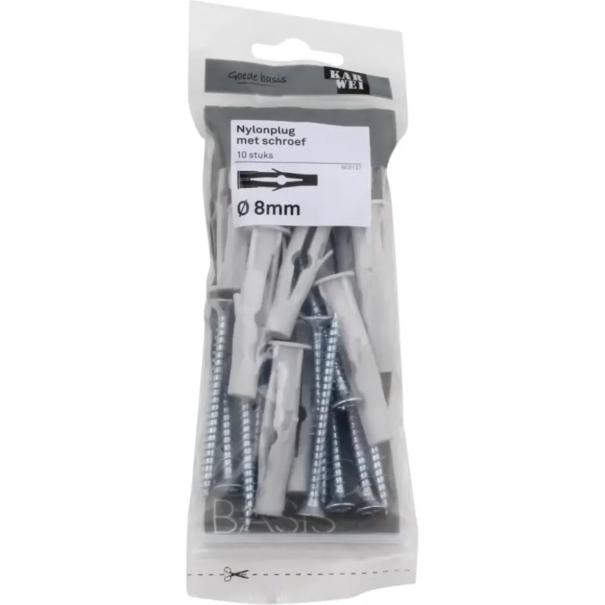 KARWEI Nylonplug 8x50mm + uni 5x60mm 10ST
