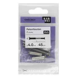 KARWEI patentbout rvs M4x45 mm 2 stuks