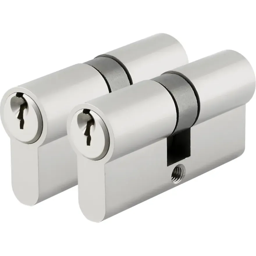 KARWEI profielcilinder nikkel 30/30 mm gelijksluitend (2 stuks)
