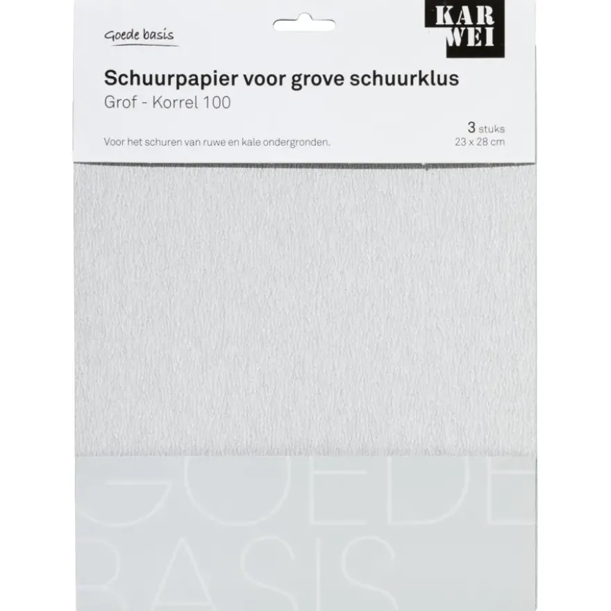 KARWEI schuurpapier grove schuurklus grof K100 (3 stuks)