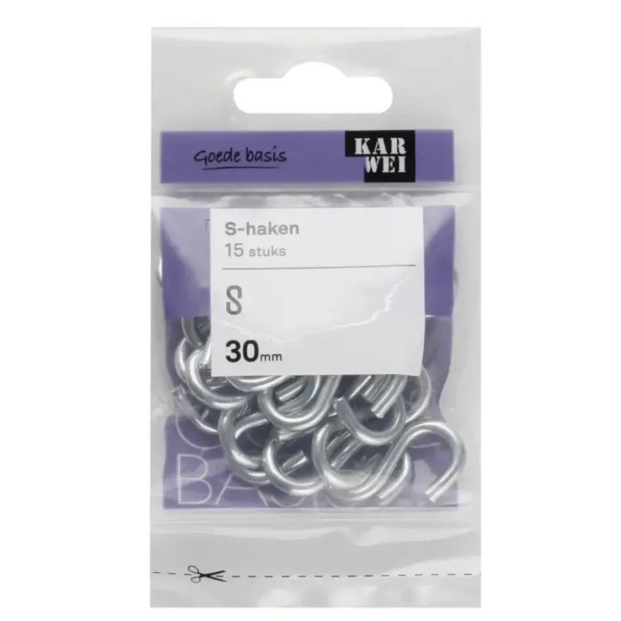 KARWEI S-haakje 30 mm (15 stuks)