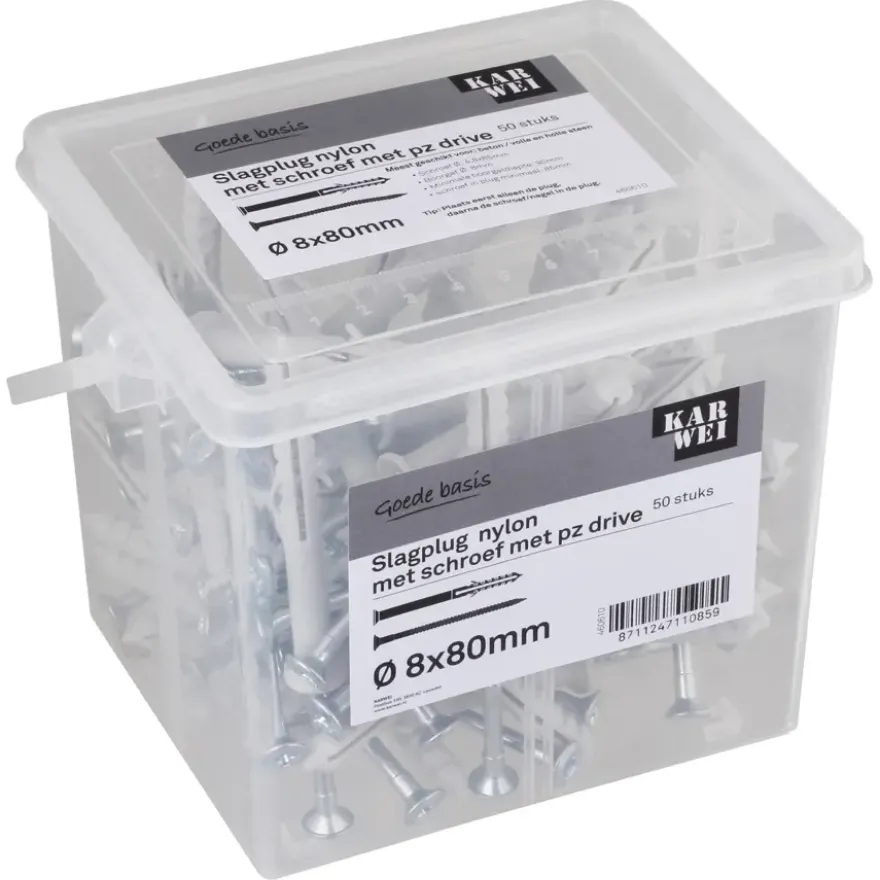 KARWEI slagplug 8x80mm/ 4,8x85mm 50ST