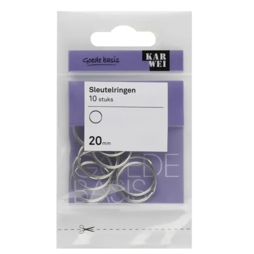 KARWEI sleutelring ijzer 20 mm (10 stuks)