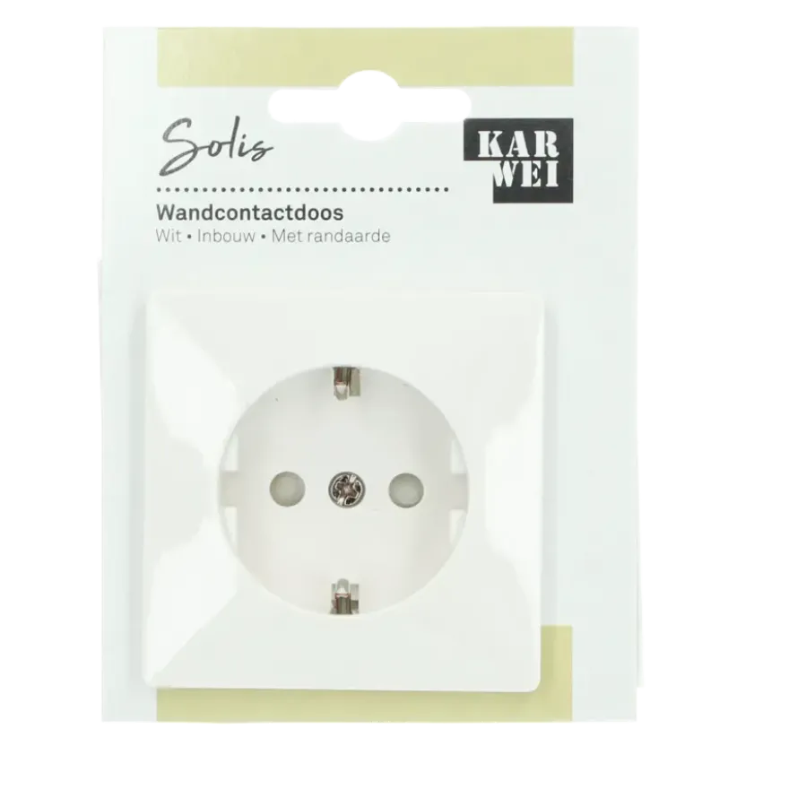 KARWEI Solis enkel wandcontactdoos wit
