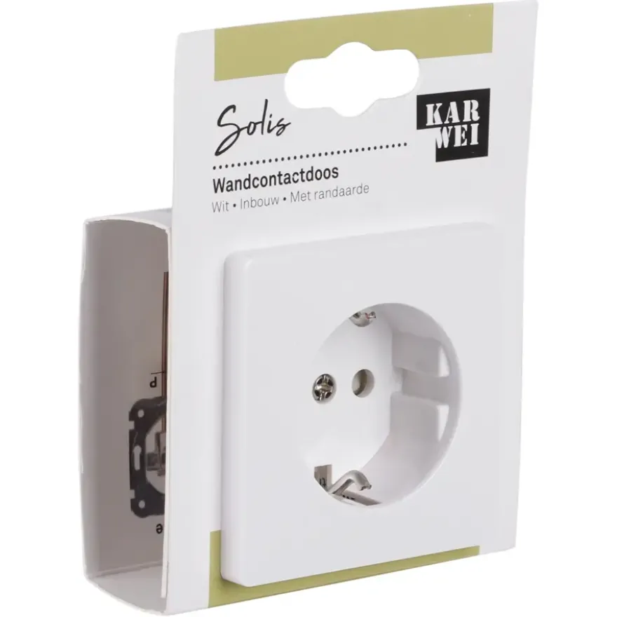 KARWEI Solis enkel wandcontactdoos wit