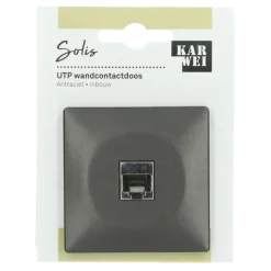 KARWEI Solis Wandcontactdoos UTP Antraciet