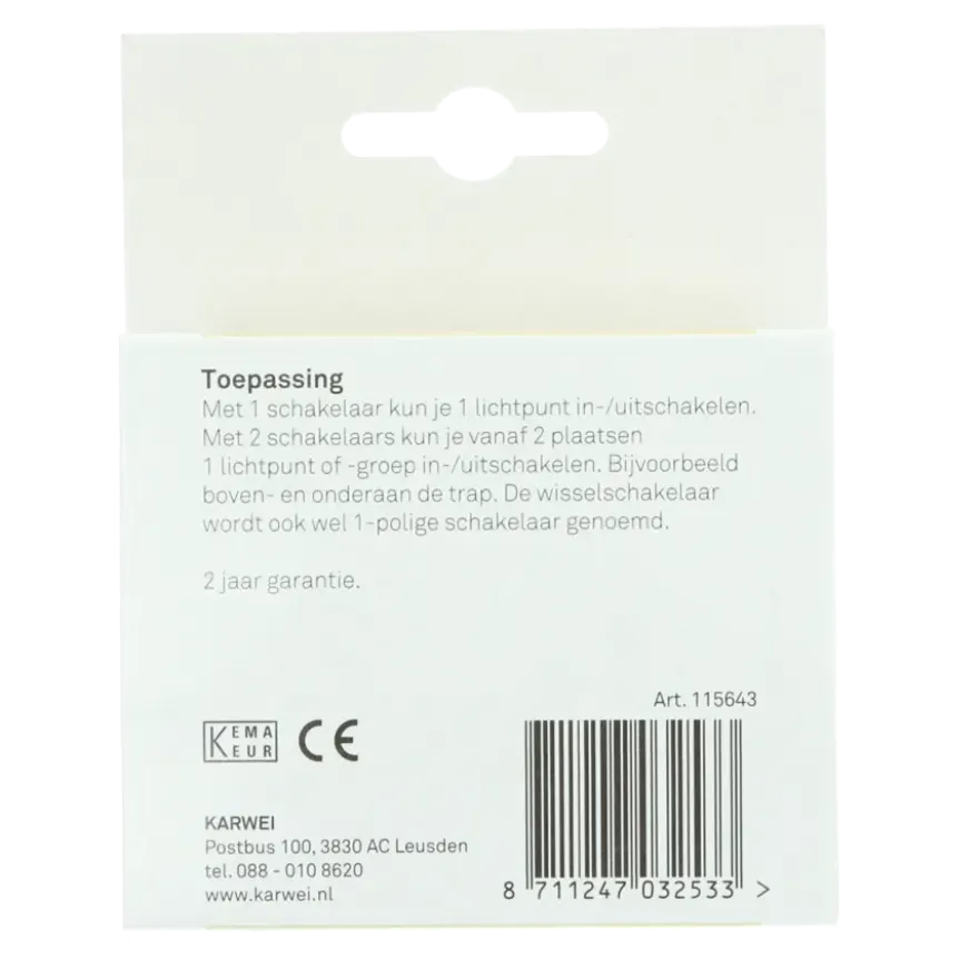 KARWEI Solis wisselschakelaar wit