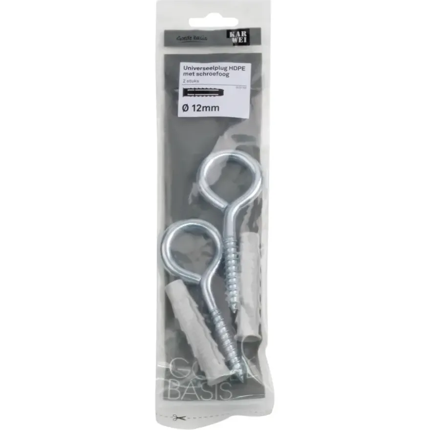 KARWEI uni-plug 12x60mm + Schroefoog 10x100mm 2ST