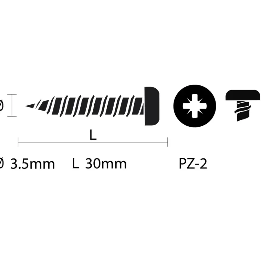 KARWEI unischroef cilinderkop rvs 3,5x30 mm (15 stuks)