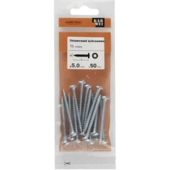 KARWEI unischroef cilinderkop verzinkt 5x50 mm (15 stuks)