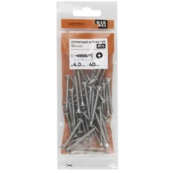 KARWEI unischroef platkop rvs 4x40 mm (50 stuks)