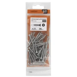 KARWEI unischroef platkop rvs 4x35 mm (50 stuks)