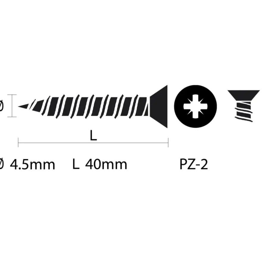 KARWEI unischroef platkop rvs 4,5x40 mm (10 stuks)