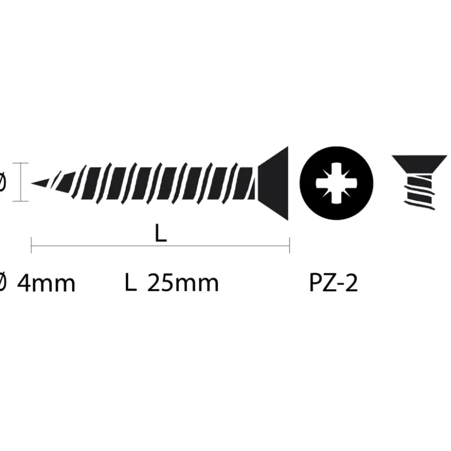 KARWEI unischroef platkop rvs 4x25 mm (15 stuks)
