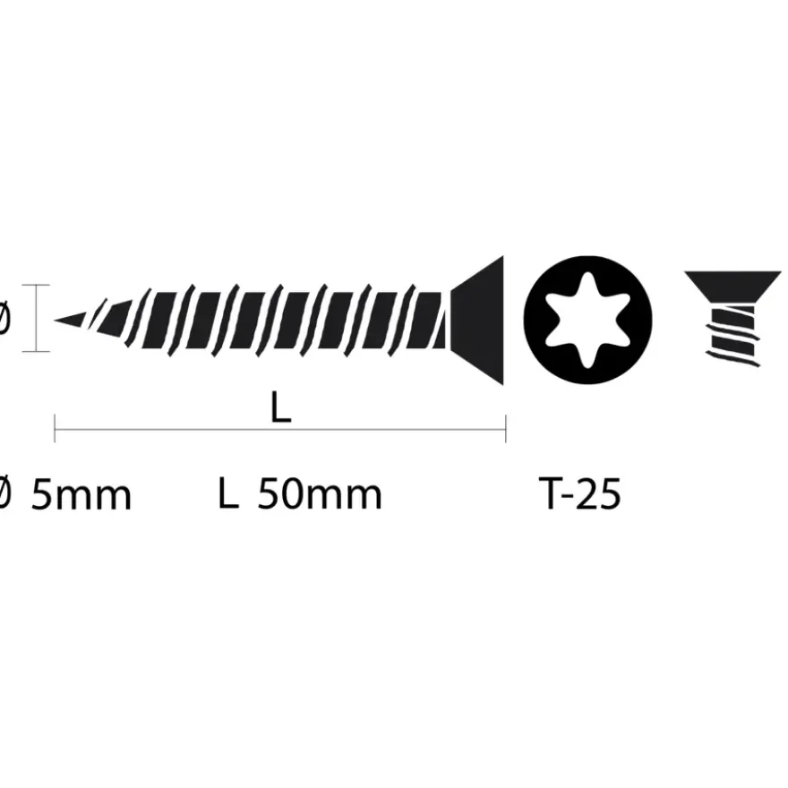 KARWEI unischroef platkop rvs 5x50 mm (100 stuks)