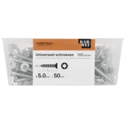 KARWEI unischroef platkop verzinkt 5x50 mm (100 stuks)