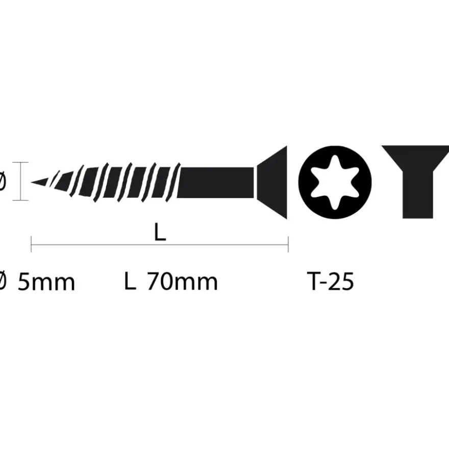 KARWEI unischroef platkop verzinkt 5x70 mm (15 stuks)